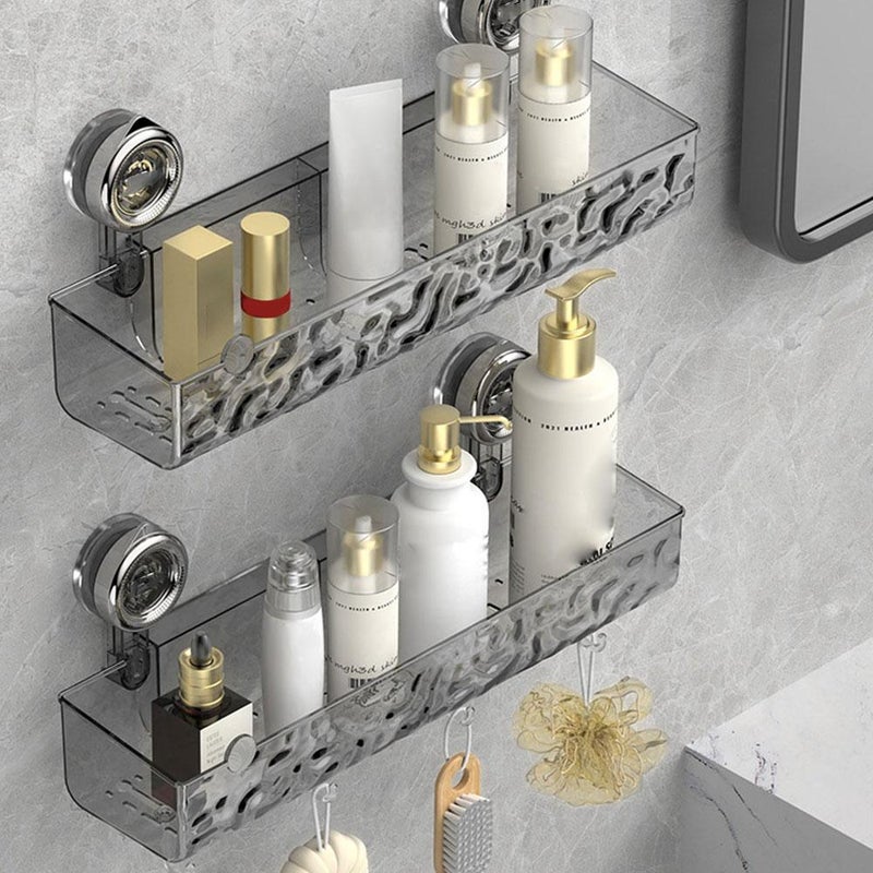 Movable Shower Shelf Suction Cup, Bathroom Suction Cup Storage Rack Without Punching Wall-mounted Shelf, No-Drill Storage Holder for Bathroom Storage - Image 2